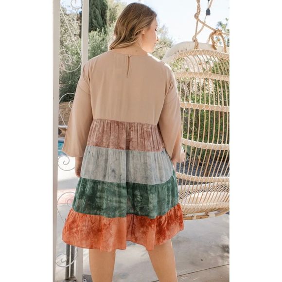 Oddy multicolor tye dye dress size small nwt - Picture 2 of 7